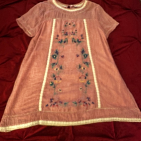ADORBS AF EMBROIDERED COTTON MINI-DRESS SIZE M, PERFECT CONDITION. - Picture 3 of 7